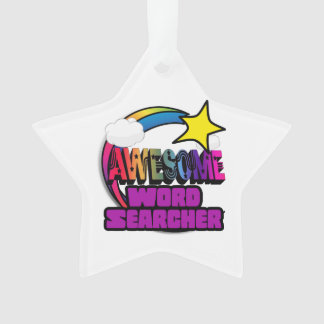Shooting Star Regenboog Geweldige Woordzoeker Ornament