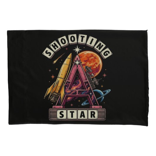 Shooting Star Ruimte Kussensloop (Voorkant)