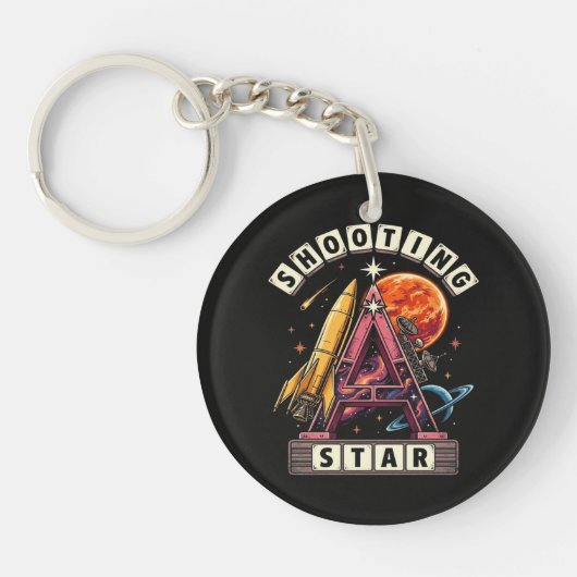 Shooting Star Ruimte Sleutelhanger (Voorkant)