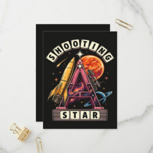 Shooting Star Ruimte Uitnodiging Briefkaart