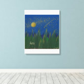 Shooting Star Stretched Canvas Afdruk (Insitu (Houten vloer))