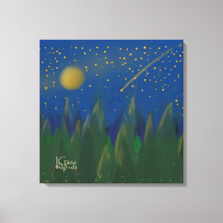 Shooting Star Stretched Canvas Afdruk