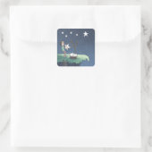 Shooting Stars - Creëer wensen Vierkante Sticker (Tas)