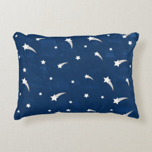 Shooting Stars Navy Blauwe Aquarel Accent Kussen