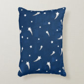 Shooting Stars Navy Blauwe Aquarel Accent Kussen (Voorkant(Verticaal))