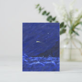 Shootschilderij van de Night Sky Ocean Cliff Star Briefkaart (Staand voorkant)