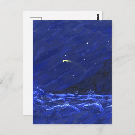 Shootschilderij van de Night Sky Ocean Cliff Star Briefkaart (Voorkant / Achterkant)