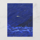 Shootschilderij van de Night Sky Ocean Cliff Star Briefkaart (Voorkant)