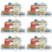 Shootsport | 8 x 8 inch — Glanzend transparant Sticker (Voorkant)