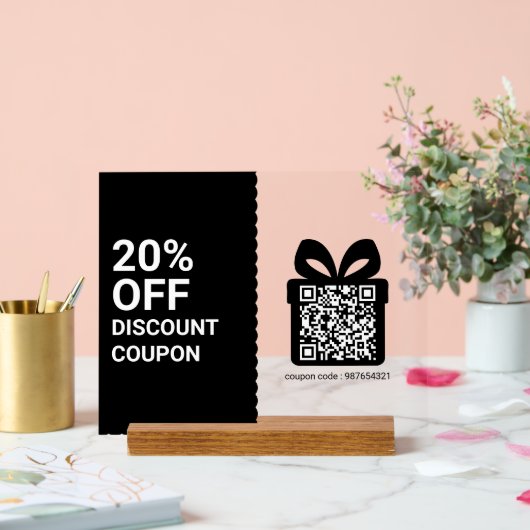 Shop Discount Coupon QR Code black Marketing (Mariage)