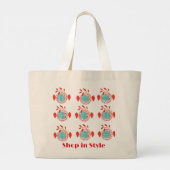 Shop in Style" Canvas tas – Modieus en functioneel (Achterkant)