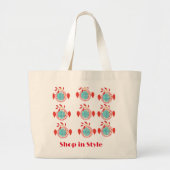 Shop in Style" Canvas tas – Modieus en functioneel (Voorkant)