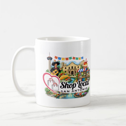Shop Local San Antonio Mug (Gauche)