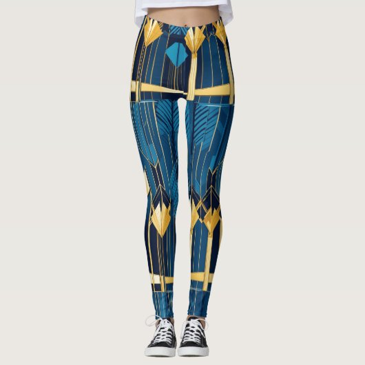 Shop onderscheidende gedrukte Leggings online (Voorkant)