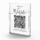 Shop onze website QR Code Bedrijfsnaam Fotoblokken (Rechts)