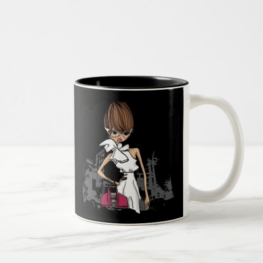 Shopaholic fille Mug (Droit)