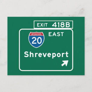 Shopenbaarport, LA Road Sign Briefkaart