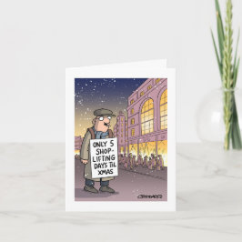 Shoplifting days til Christmas Kaart