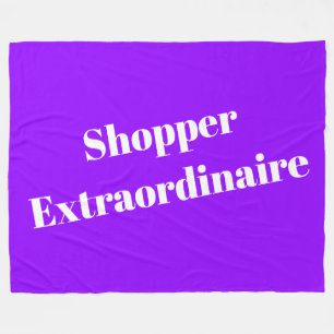 SHOPPER EXTRAORDINAIRE Heldere Paarse Achtergrond Fleece Deken