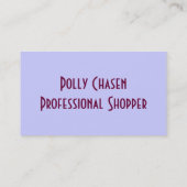 Shopper met hoge fashioned Visitekaartje (Achterkant)