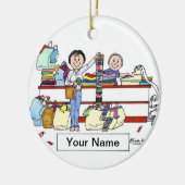 Shopper - Vrouw Keramisch Ornament (Links)