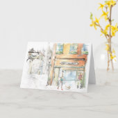 shopping à paris carte de voeux (Fleur jaune)