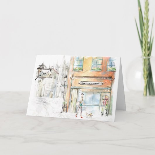 shopping à paris carte de voeux (Devant)