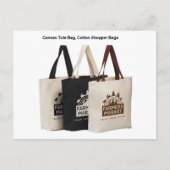 Shopping Bag, Canvas Canvas tas, Grocery Bag Briefkaart (Voorkant)