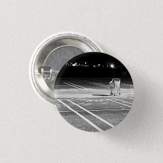 Shopping Cart Empty in Parking Lot Photo Pinback Ronde Button 3,2 Cm