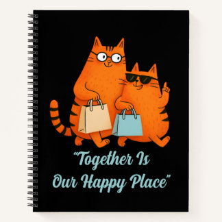 Shopping Day Cat Love Spiral Notebook Notitieboek