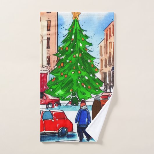 Shopping de Noël (Serviette à main)