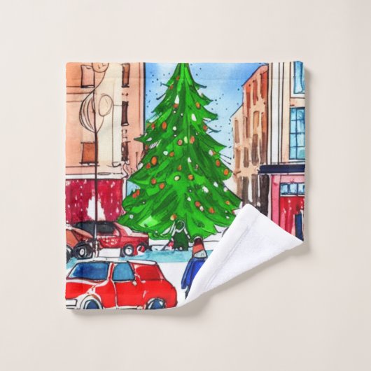 Shopping de Noël (Gant de toilette)