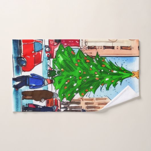 Shopping de Noël (Serviette à main)