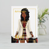 Shopping Fille Anniversaire Foil Invitation (Debout devant)