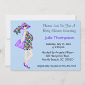 Shopping maman enceinte Baby shower Invitation (Dos)