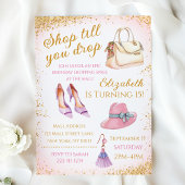 Shopping Spree Invitation Anniversaire