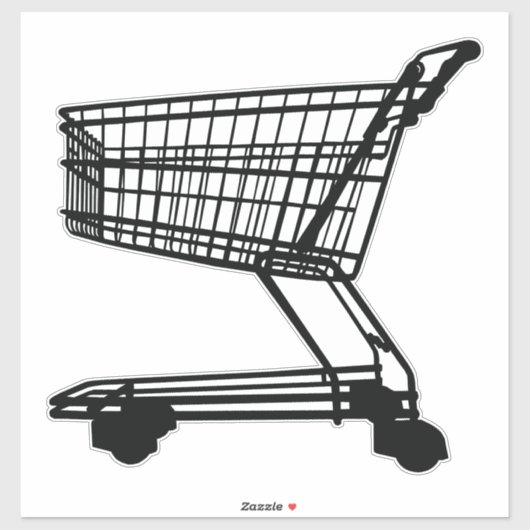 Shopping Trolley Sticker (Vel)