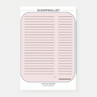 Shoppinglist Einkaufsliste Notepad Block Post-it® Notes