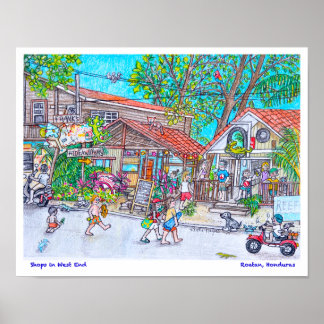 Shops in West End Poster