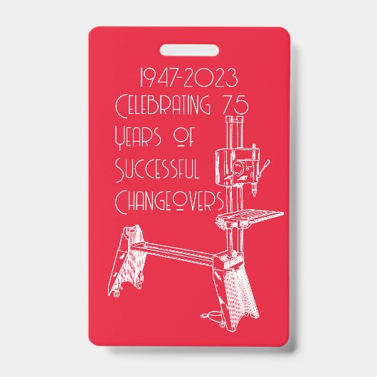 Shopsmith 75th Anniversary Celebration Name Badge (Avant)