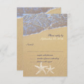 Shore Love Beach Carte de mariage à thème RSVP (Devant / Derrière)