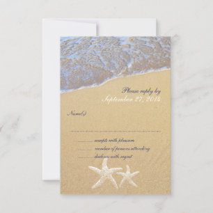 Shore Love Beach Carte de mariage à thème RSVP
