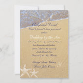 Shore Love Beach Threaded Custom Wedding Invitatio Kaart (Voorkant)