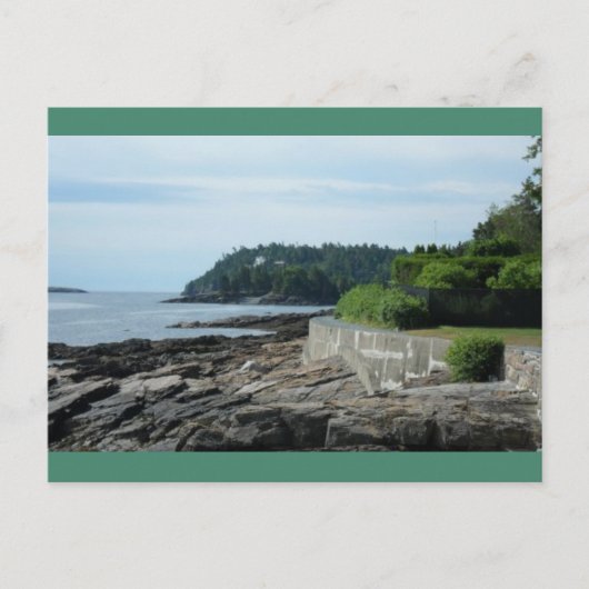 Shore Path, Bar Harbour, carte postale Maine (Devant)