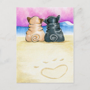 Shore Theyre Love Pugs Briefkaart