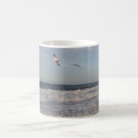 Shore & Waves White Coffee Mug (Centre)