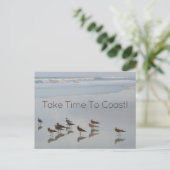 Shorebirds met commentaar van de kust briefkaart (Staand voorkant)