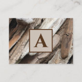 Shoreline Driftwood foto met Monogram Visitekaartje (Achterkant)