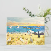 Shoreline Flat Card Feestdagenkaart (Staand voorkant)