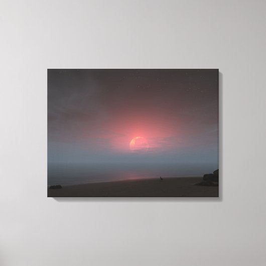 Shoreline (nacht) canvas afdruk (Voorkant)